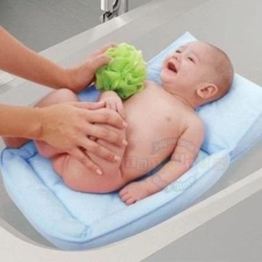 Bañera Plegable Para Baño Bebe Estampada con Colchon Flotador color Rosa  Priori – Tribilin