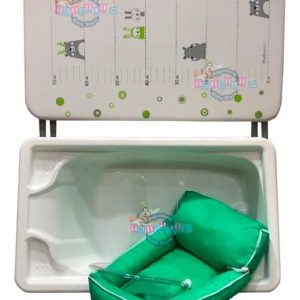 Bañera Plegable Para Baño Bebe Estampada con Colchon Flotador color Rosa  Priori – Tribilin