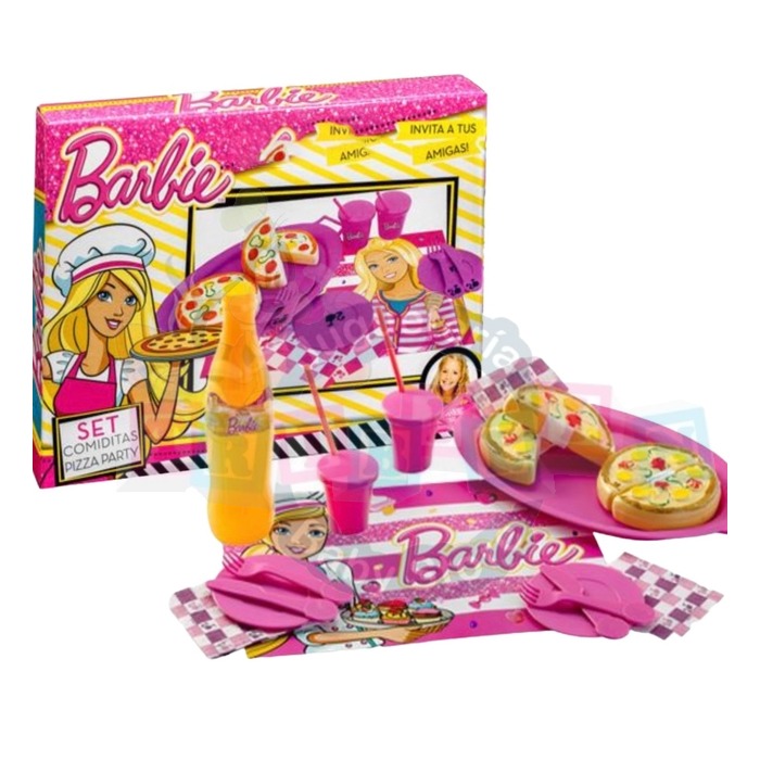 Juego De Comidita Set Cumpleaños Barbie Miniplay (2975)